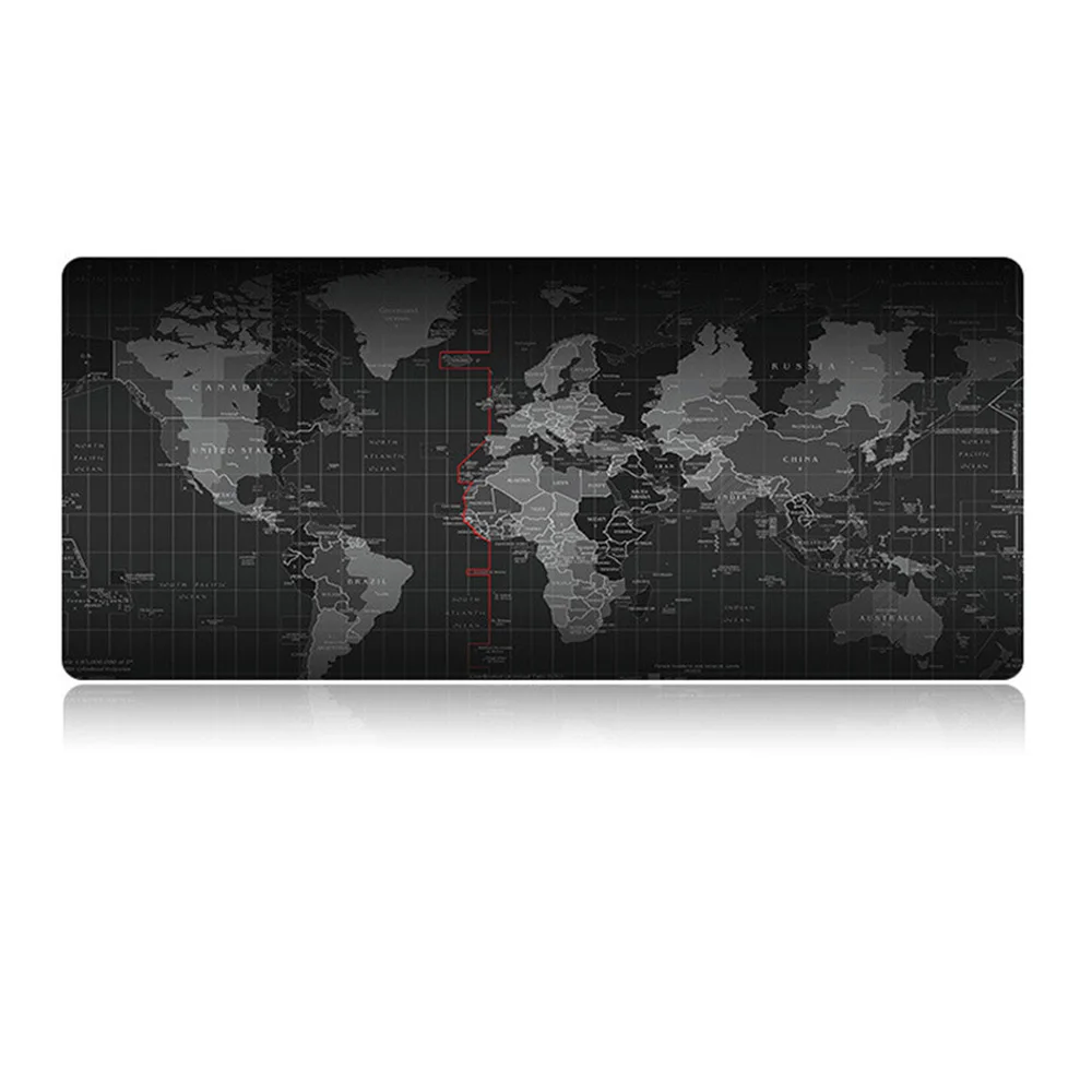 Большой коврик для мыши XXL 900x400 игровой с картой мира противоскользящий из