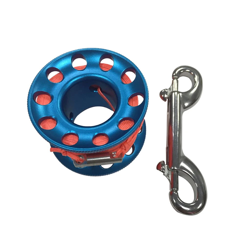 

Swimming Snap Hook Practical Bolt Spool Finger Reel Accessories Scuba Diving Drift Aluminum Sports Safe Equipment Cave