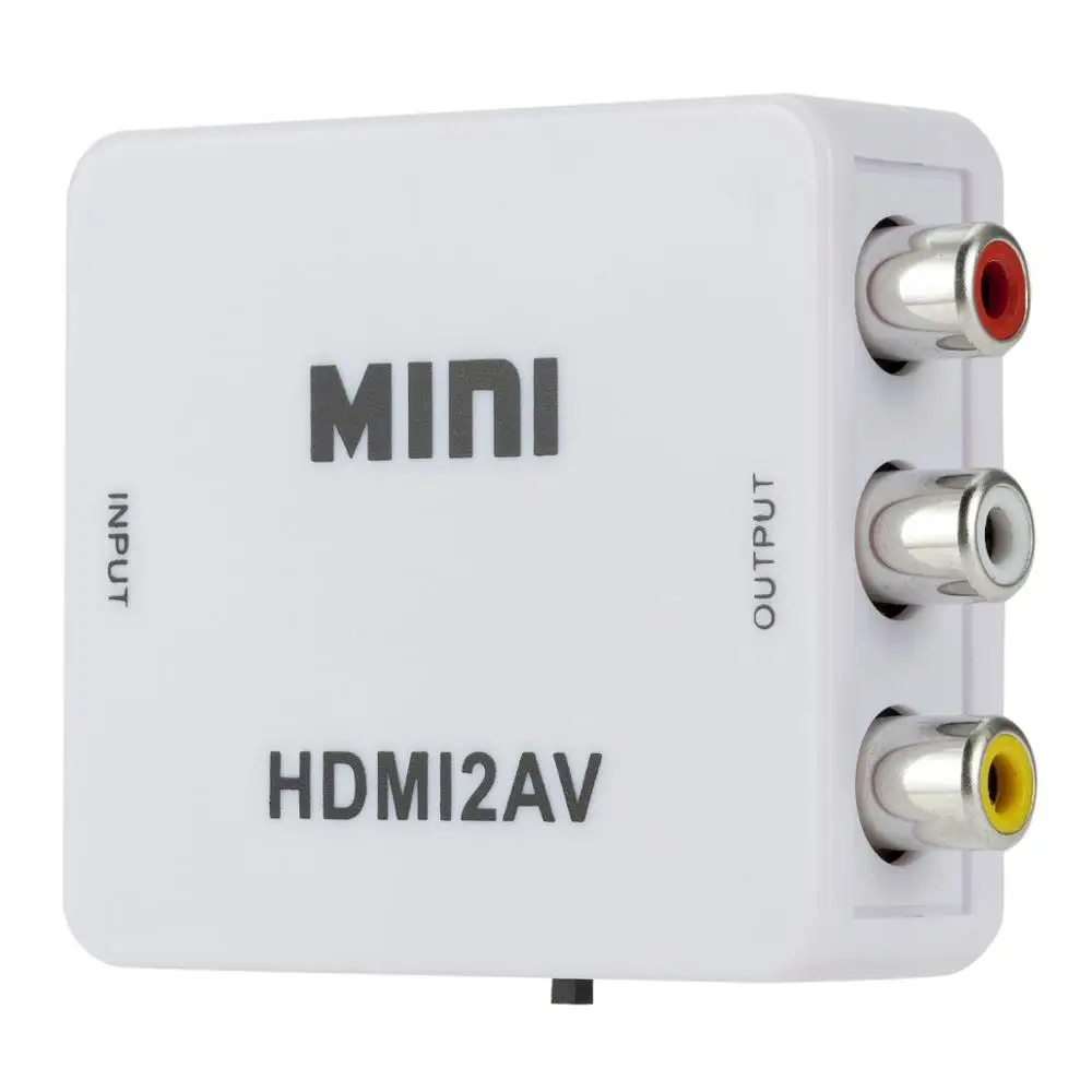 HDMI-совместимый с AV RCA CVSB L/R видео 1080P скалер конвертер HD композитный адаптер HDMI2AV