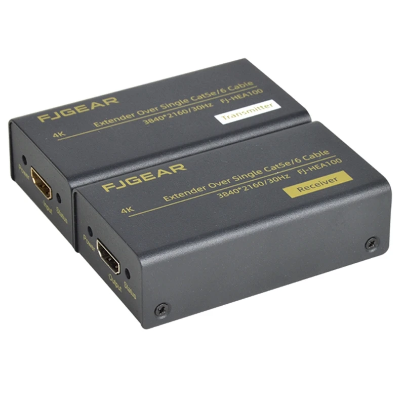 

4K 100 м удлинитель на один Cat5e/Cat6 RJ45 кабель HDMI-совместимый удлинитель конвертер приемник передатчика