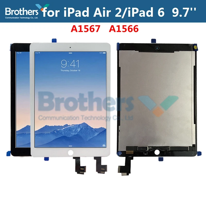 Экран для iPad Air 2 Air2 6 A1567 A1566 ЖК экран дисплей в сборе панель планшета сенсорный