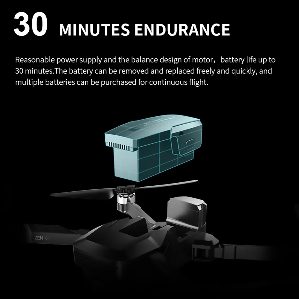 Квадрокоптер Visuo ZEN K1 5G FPV Радиоуправляемый с 50 кратным зумом и широкоугольной HD