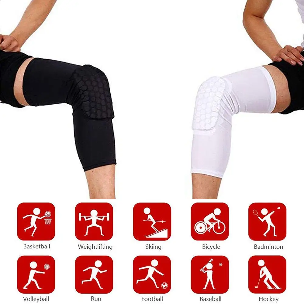 1 шт. колено Поддержка бандажа колодки ячеистые наколенники расширенной сжатия