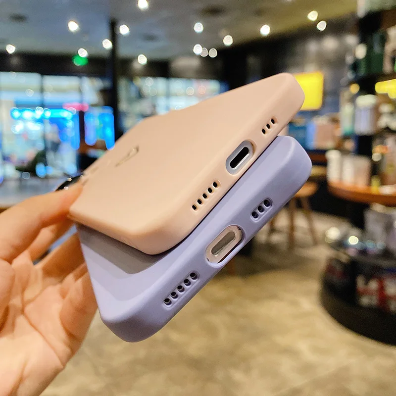 

Cute Love Heart Silicone Phone Case For iPhone 12 11 Pro Max X XR XS Max 7 8 Plus Shockproof Back Cover Coque
