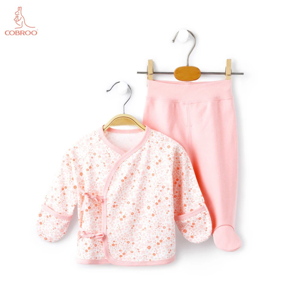 Комплект одежды для маленьких девочек с варежки новорожденных Летние комплекты