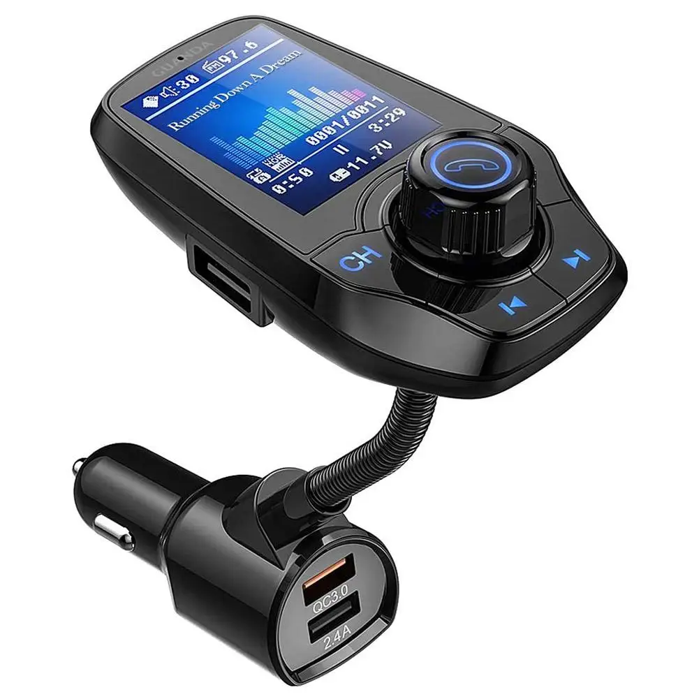 Автомобильный MP3-плеер T26D с большим цветным экраном 12-24 В Bluetooth быстрое зарядное