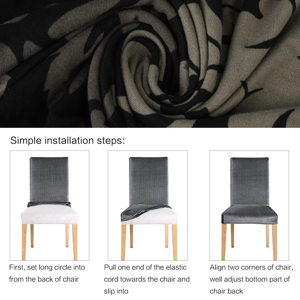 Чехлы для стульев стрейч спандекс съемный чехол мебели Обеденная дома вечерние