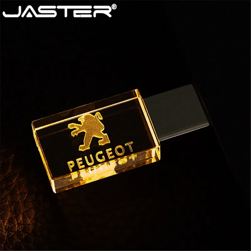 JASTER peugeot crystal+ металлический USB флеш-накопитель 4 ГБ 8 ГБ 16 ГБ 32 ГБ 64 ГБ 128 Гб Внешняя карта памяти u диск