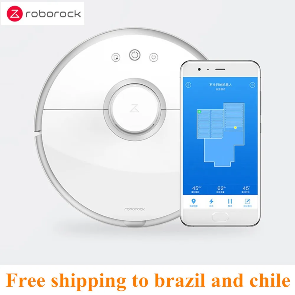 Робот пылесос Roborock S50 11 MI 2 для домашнего автоматического подметания приложение