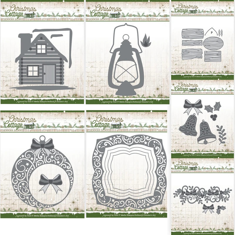 

Металлические Вырубные штампы, вырезанные формы, Рождественская серия, скрапбукинг, бумага, рукоделие, нож, форма, лезвие, перфоратор, трафа...