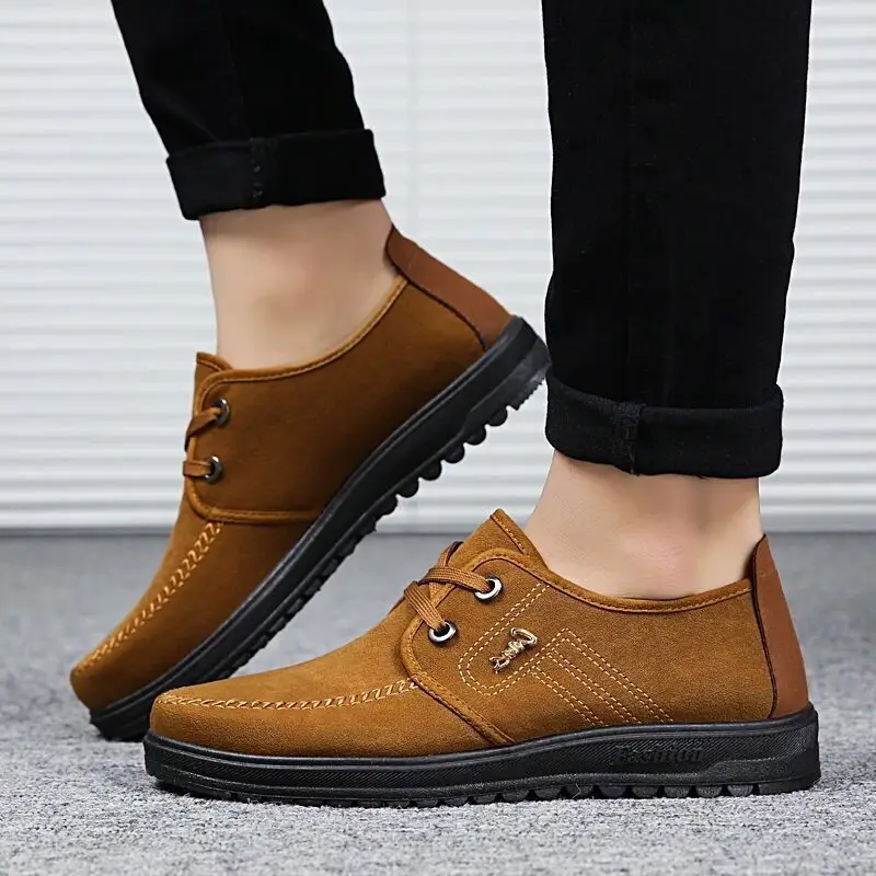 

Genuine Leather Casual Black Men 'S Shoes Elegant Fashion Design Style leather soft slip-resistant shoes man Casual leather shoe