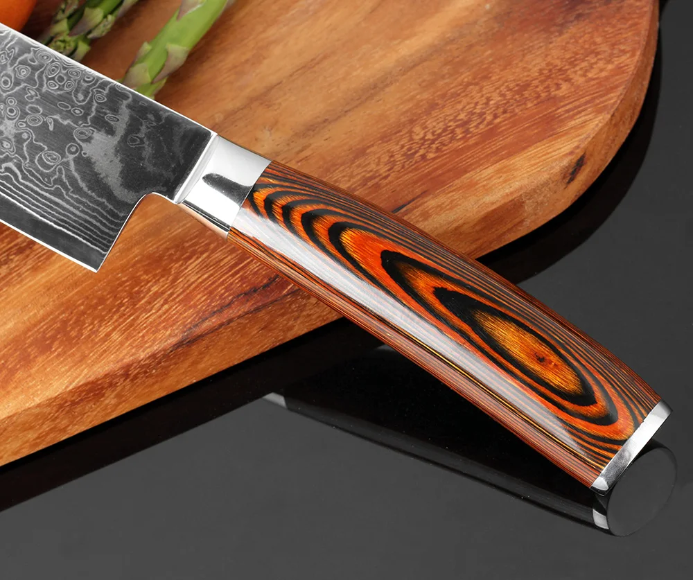 Кухонный нож 7 дюймов шеф повара японский универсальный сантоку инструмент для