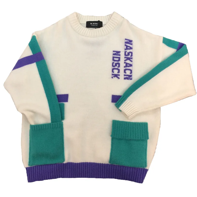 Новинка пуловер для девочек свитер сезон осень зима Детский с принтом модная