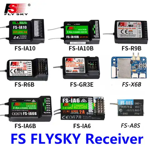 Приемник приемника FlySky FS-R6B IA6B X6B A8S R9B для i6 i10 CT6B T6 TH9x, трансмиссия, дистанционное управление