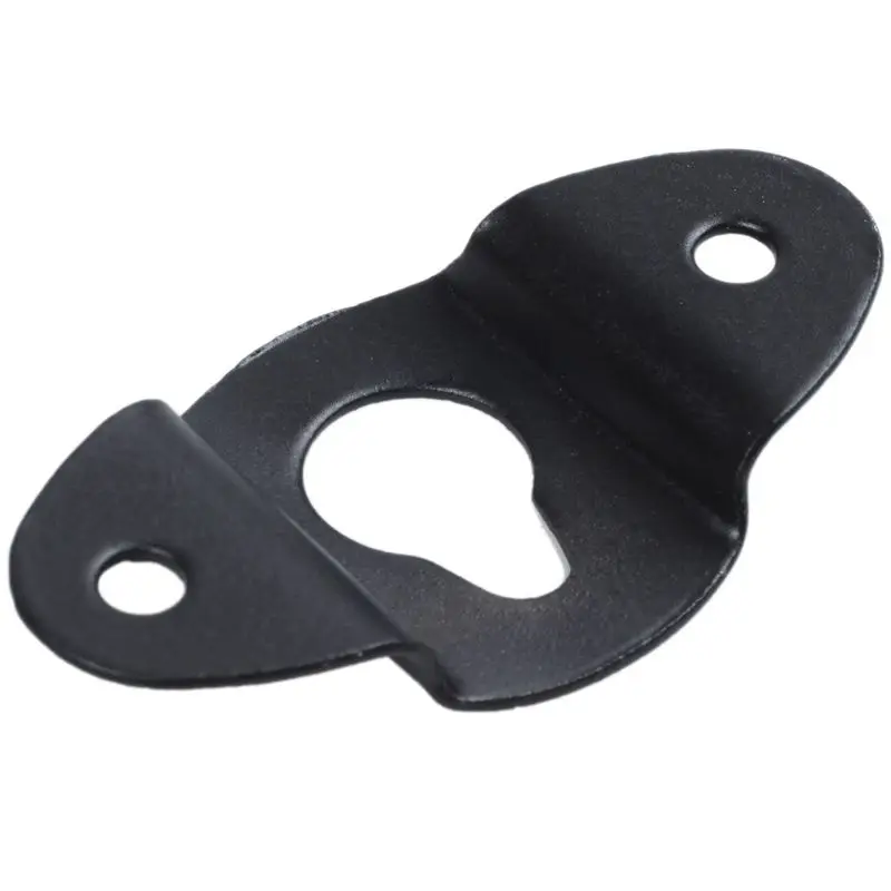 

10PCS Audio Speaker Wall Mounted Iron Hanger Plate Black 4.8cm Long