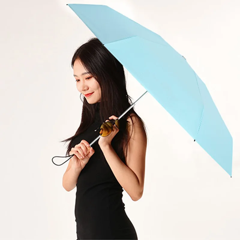 Модный складной зонт от дождя Мини карманный солнцезащитный зонтик женский