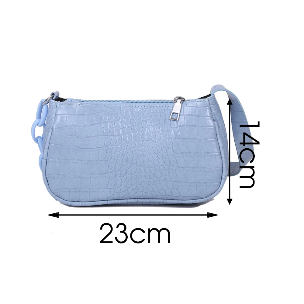 

Fashion Crocodile Pattern Women's Bag New Popular PU Leather Shoulder Bag Luxury Designer Texture Zipper Handbags for Women 2021