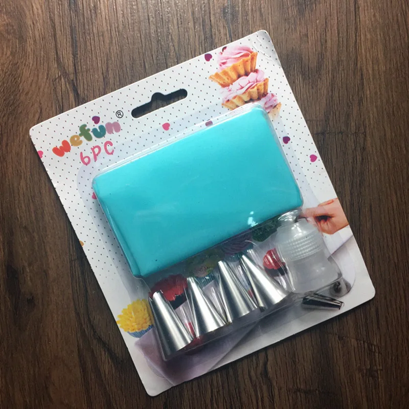 6 шт./лот силиконовые кухонные аксессуары кондитерский мешок для мороженого с