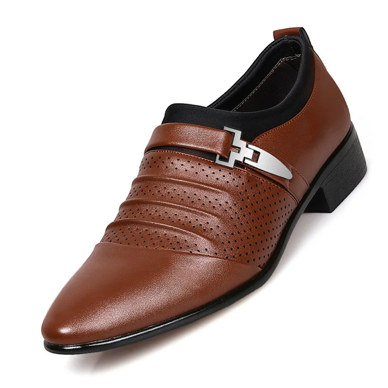 

2019 summer new shoes men business casual breathable zapatos de hombre men dress shoes casual natural leather loafers gyu7