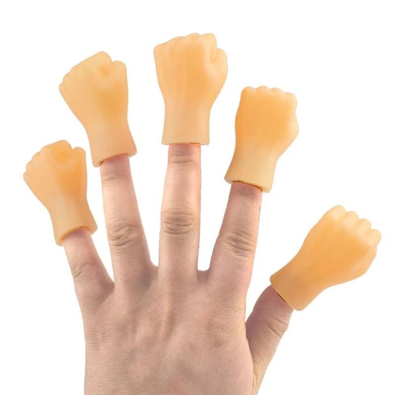 

2pcs/set Funny Simulation Left Right Mini Hands Puppets Children Toy Novelty Rock Finger Toys Gifts Model Halloween Gift P15C