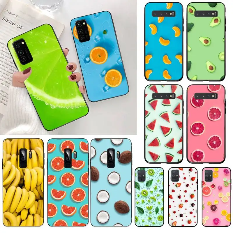 

Fruit watermelon orange avocado Soft Rubber Phone Cover for Samsung S20 plus Ultra S6 S7 edge S8 S9 plus S10 5G lite 2020