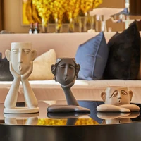 3Pcs/Set Abstract figure living room Sculpture Office Bookshelf Home Decor modern Vase Home Ornaments TV Desk Figurine Resin
