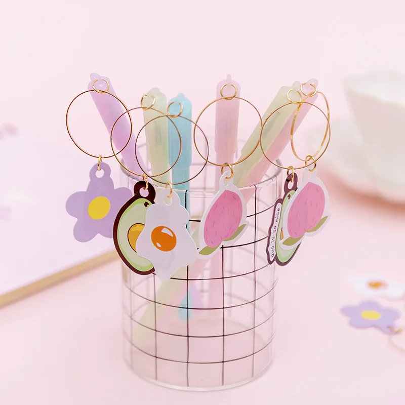 0 38 мм Милая ручка в форме персика и авокадо чернильная рекламный подарок