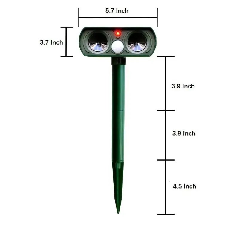 

2020 Creative And Safe Outdoor Solar Ultrasonic Garden Repeller Animal Bird Cat Scarer Pest Repellent Gadgets Keep Animals Away