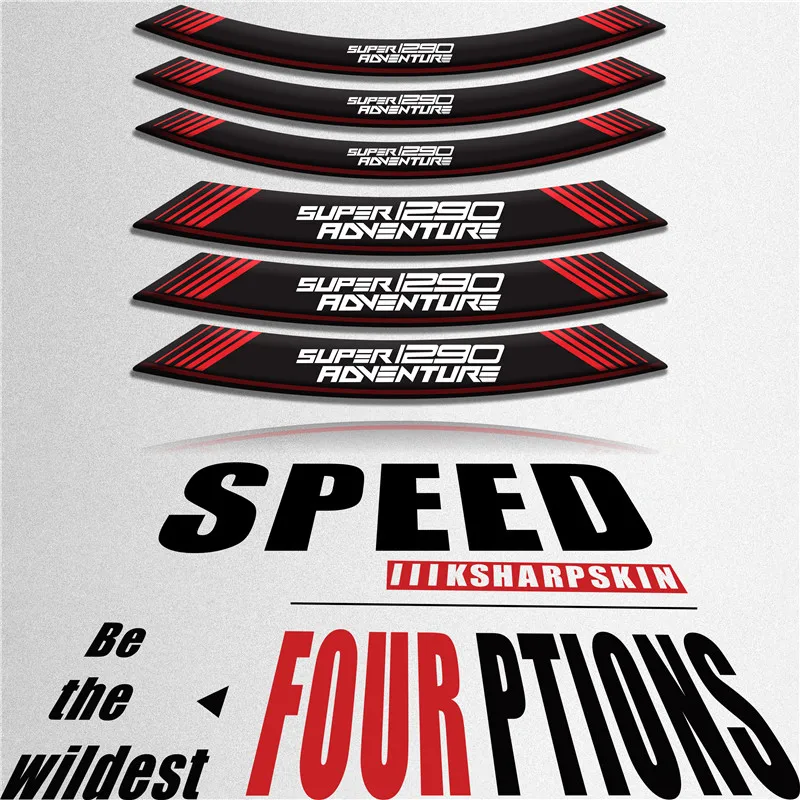Wheel foil film personality tire logo decorative motorcycle sticker inner edge reflection decal for KTM SUPER1290 | Автомобили и