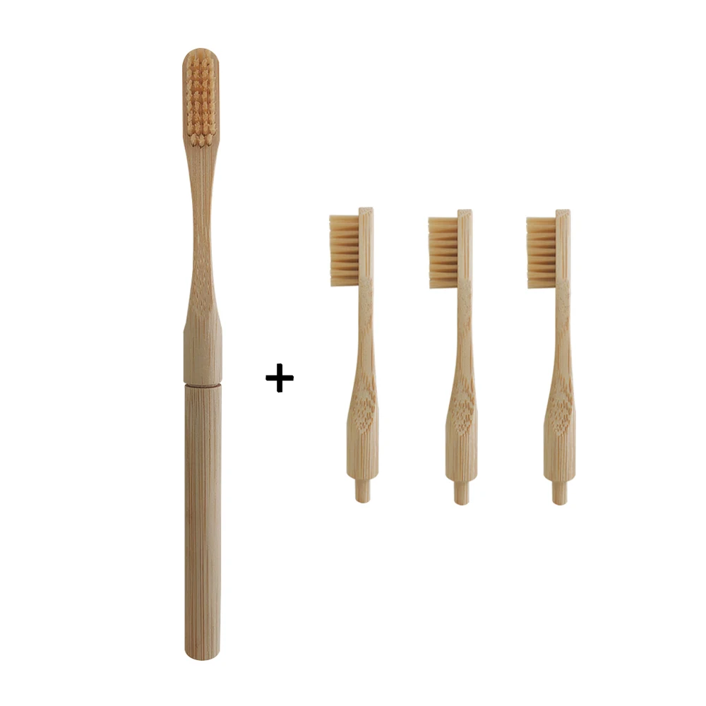 Сменные насадки для зубной щетки Oralb Бамбуковая щетка ручной работы с мягкой