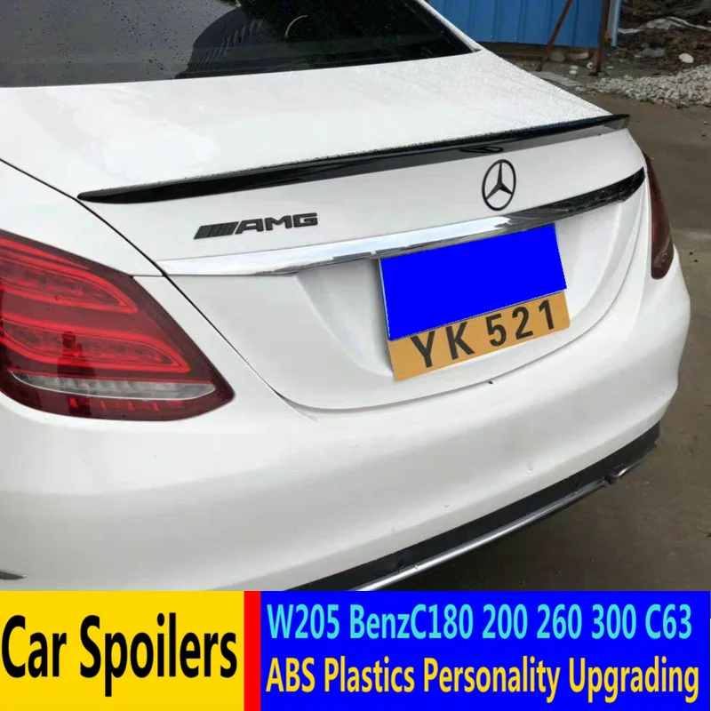 Спойлер для Mercedes-Benz W205 2015-2019 C-class C180 C200 C260 C300 C63 AMG задний спойлер высокого качества
