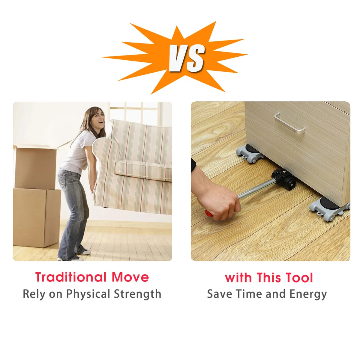 

8Pcs Heavy Duty Furniture Mover Wheel Lifter Roller Transport Shifter Slider Transport Shifter Lifter Wheel Heavy Stuffs Moving