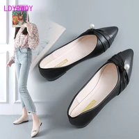 spring 2022 new all match flat soled shoes womens soft soled all match peas shoes non slip womens single shoes