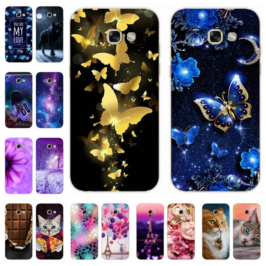 Case For Samsung Galaxy A5 2017 Cute Animal Soft Silicone Cover Coque A 520 F 5.2&quot Fundas Bumper Capa |