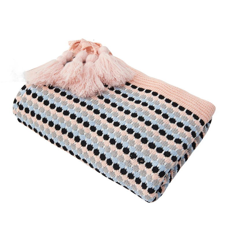 

Woven color tassel sofa bed tail blanket blanket air conditioning blanket blanket sofa blanket blanket blanket blanket bedspread