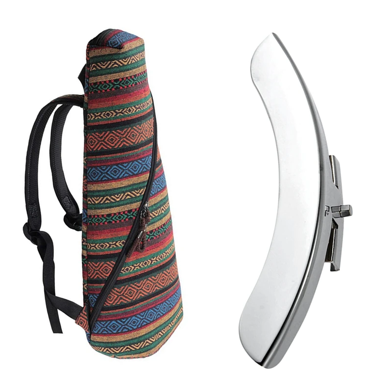 

1 Pcs Bohemian Ukulele Case Bag & 1 Pcs Stainless Steel Banjo Armrest Single Leg Banjo Protecto