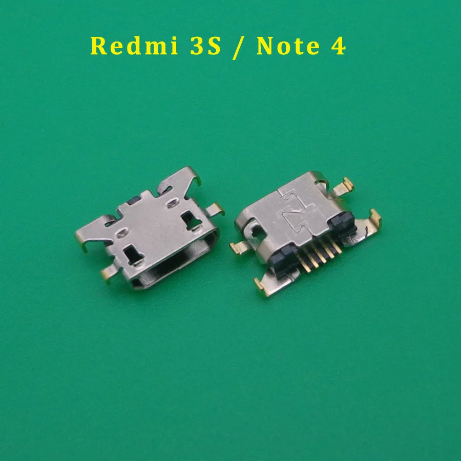 10 шт. Micro USB разъем для зарядки порт USB разъем для Xiaomi Redmi 4 4A 4X3 S/Note 4 Note4
