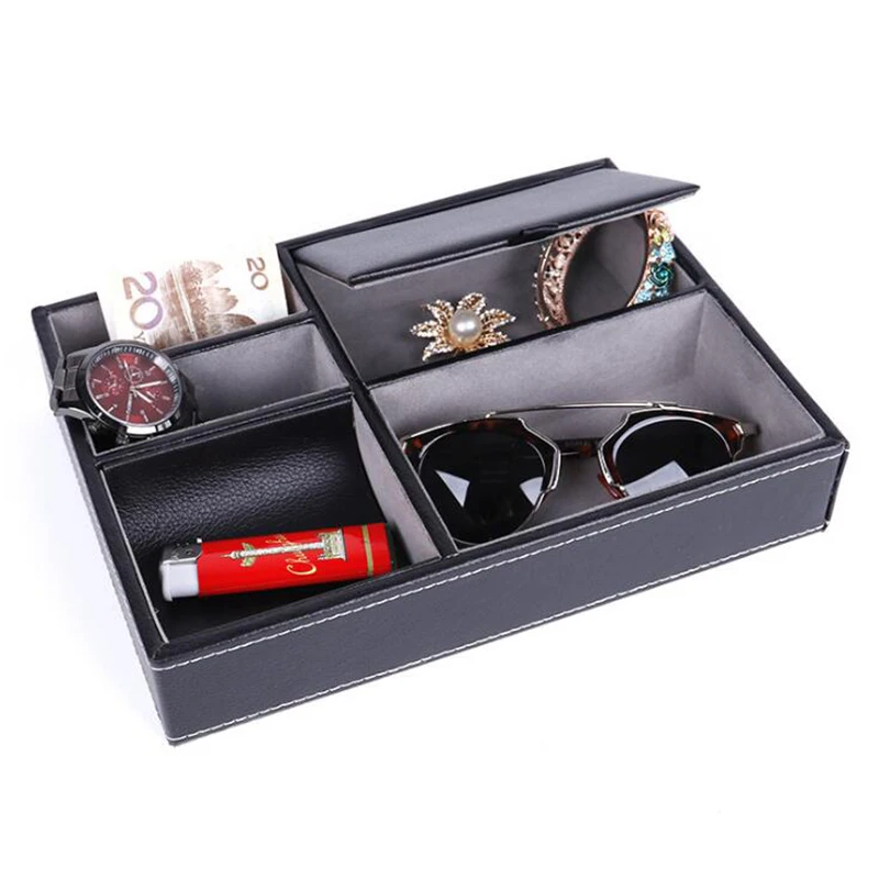 

Hot DIY Rings Bracelets Gift Box Jewelry Storage Tray Jewellery Organizer Earrings Holder Small Size Fit Most Room Space