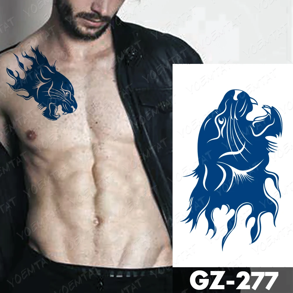 

Juice Lasting Ink Tattoos Body Art Waterproof Temporary Tattoo Sticker Lion Dragon Totem Tatoo Arm Fake Tiger Sword Wing Tatto