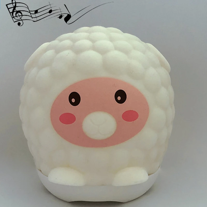 Креативный подарок Цветной силиконовый ночник sSheep прикроватный для спальни с