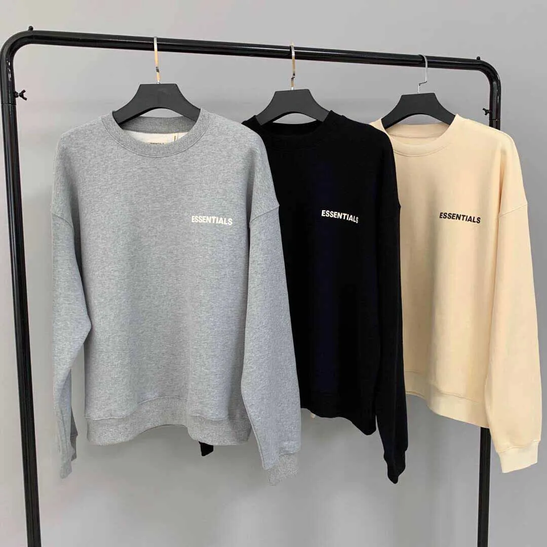 

Essentials of God 3M Reflection Letter Print Crew Neck Pullover Sweatshirt Men Women Hip hop Streetwear Oversize Loose Hoodies