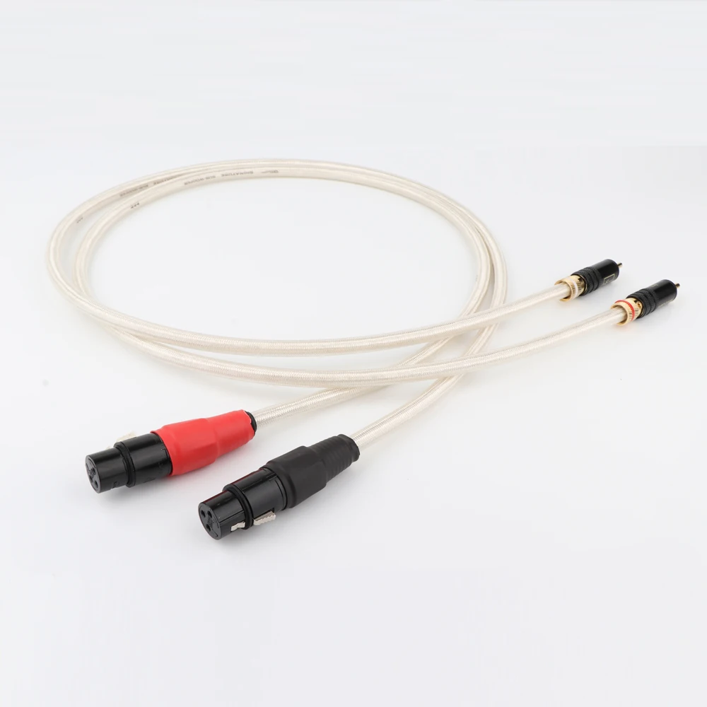 

HI-End Signature OCC Silver-Plated RCA Male To XLR Male Female Plug Audio Cable
