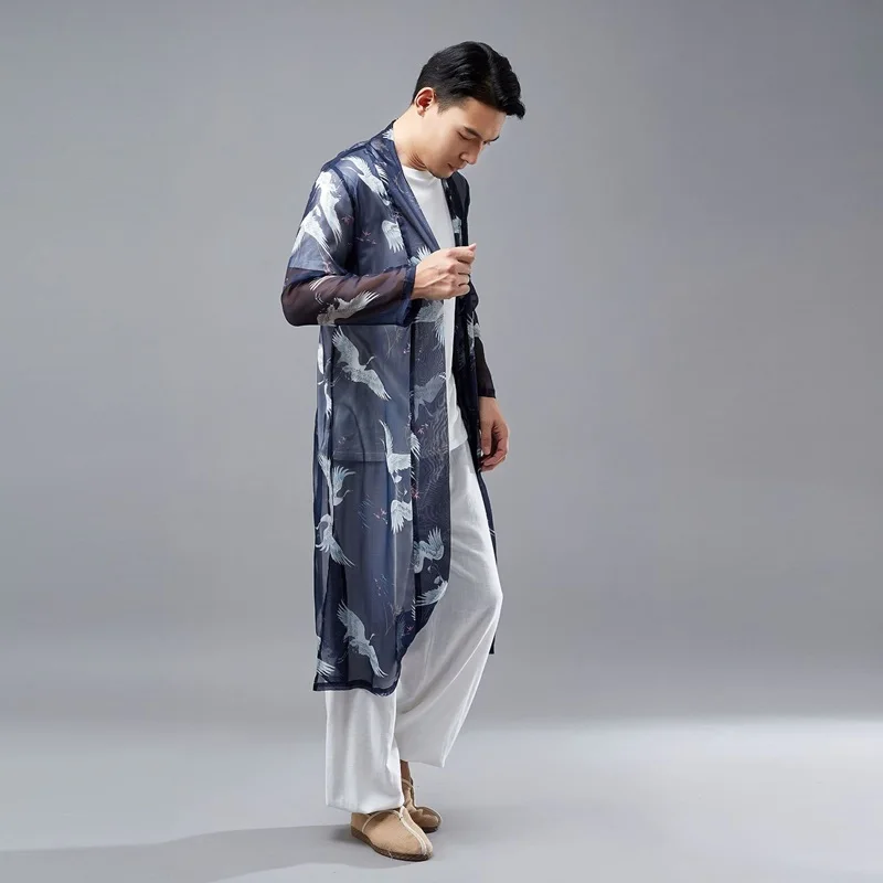 Японское кимоно кардиган длинная рубашка юката харакудзю азиатская одежда