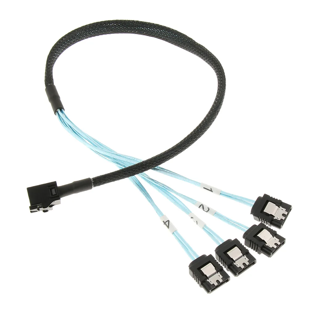 Mini SAS HD (SFF 8643) на 4 * SATA жесткий диск твердотельный кабель 1 6 футов/0 5 м Male to Female