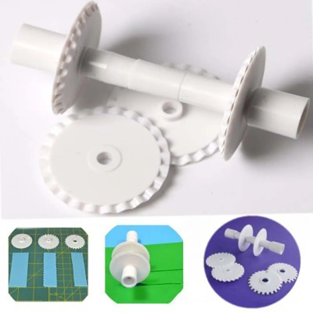 

6pcs/set Ribbon Cutter Tool Cake Beautiful Textured Fondant Ribbons Stripes Making Tools Pin Embosser Roller Fondant Strip
