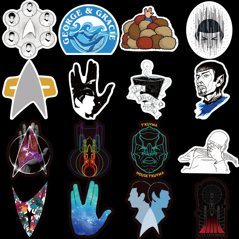 36 шт Звездный путь космический мультфильм Граффити стикер дорожная коробка