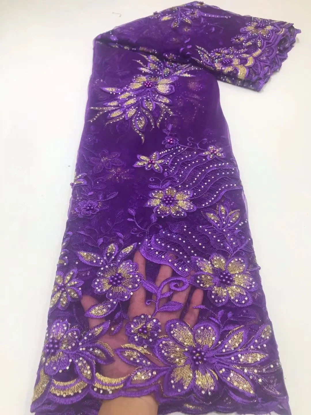 2022 Распродажа по самой низкой цене! Сетчатая кружевная ткань 3D африканские