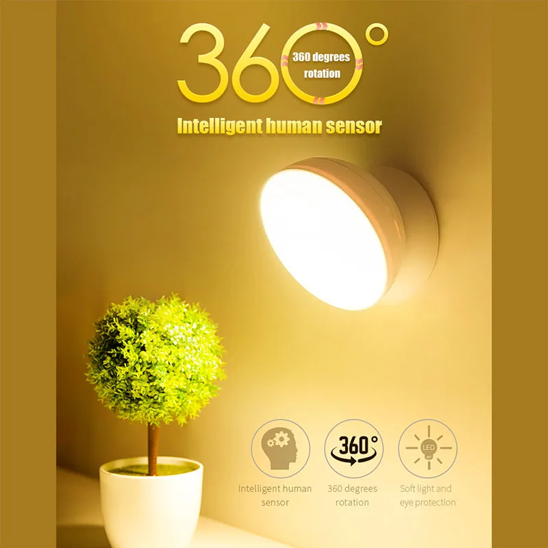Onefire Night Light Туалет / WC светодиодные датчики движения Лампа с датчиком движения с батарейным питанием Переключатель освещения шкафа / шкафа