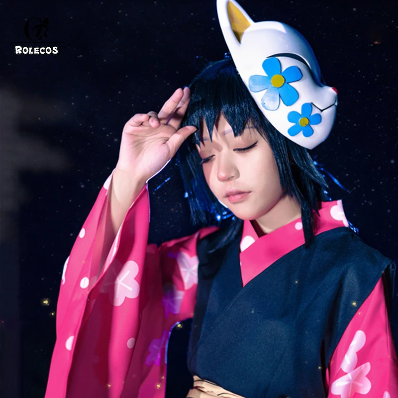 ROLECOS аниме Demon Slayer Kimetsu no Yaiba Makomo полный комплект косплей костюм для женщин и мужчин