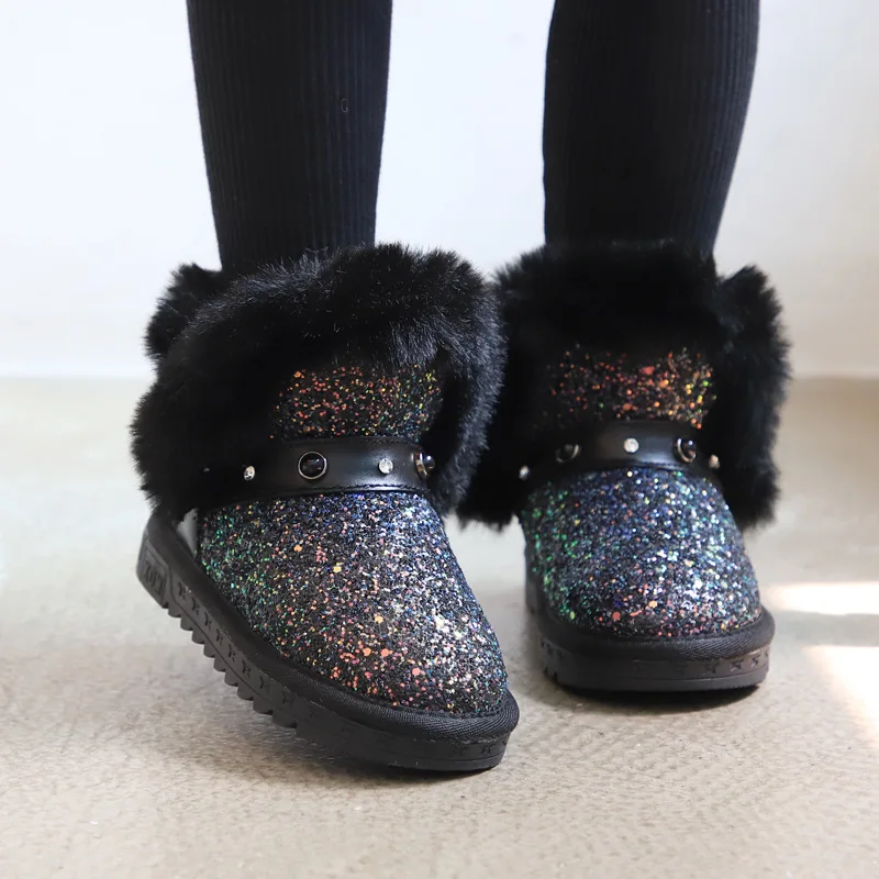 

2020 Winter New Kids Snow Boots Keep Warm Girls School Boys Thickening Suede Snow Boots